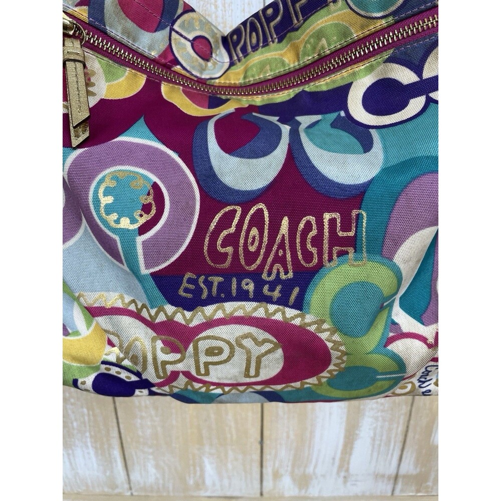 Coach Poppy Collection Signature Graffiti 1941 Cross Body Bag Colorful *read - Picture 4 of 16